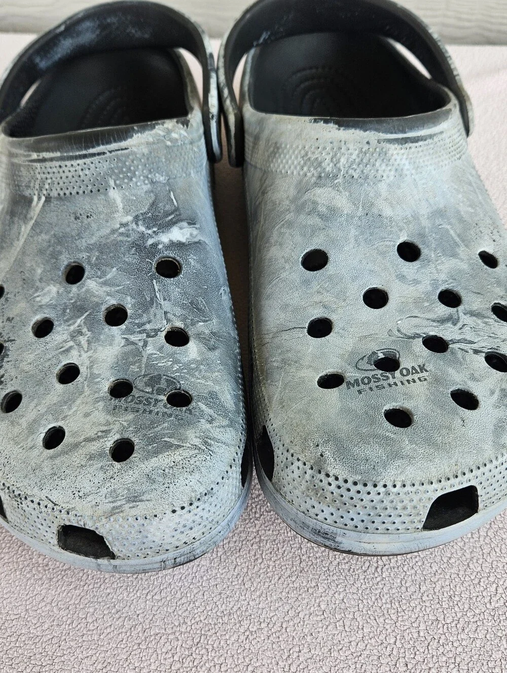 Crocs Classic Clog Mossy Oak Hailstone Grey Men SZ 12 Slip On Waterproof Shoes